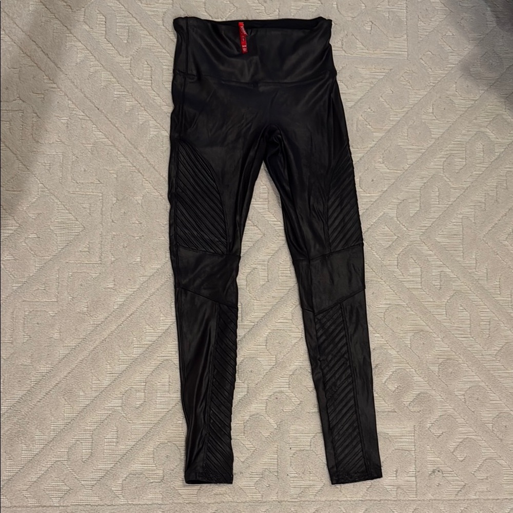 SPANX Black Moto Leggings